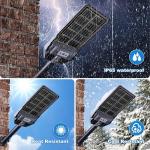 99000000LM Commercial 300W LED Solar Street Light Dusk to Dawn Road Lamp +Pole