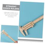 SHINEOFI Wooden Vernier Calipers Precision Measuring Tool for DIY Projects and Woodworking 12-Inch Measuring Ruler Straight Edge for Math Learning and Crafting