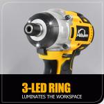 For DEWALT DCB205 20V MAX Cordless Drill Impact Driver 1/4" 2-Speed - NO Battery