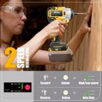 For DEWALT DCB205 20V MAX Cordless Drill Impact Driver 1/4" 2-Speed - NO Battery