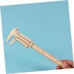 SHINEOFI Wooden Vernier Calipers Precision Measuring Tool for DIY Projects and Woodworking 12-Inch Measuring Ruler Straight Edge for Math Learning and Crafting