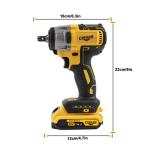 20V Cordless Impact Wrench Kit with 2 Batteries & Charger Brushless Motor