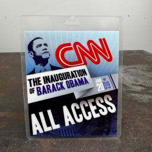 BARRACK OBAMA Innauguration BACKSTAGE PASS - CNN - ALL ACCESS Laminate 