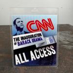 BARRACK OBAMA Innauguration BACKSTAGE PASS - CNN - ALL ACCESS Laminate 