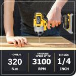 Brushless Cordless Impact Driver,for Dewalt 20V Max Battery,1/4" Compact,2 Speed