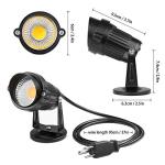 Lemonbest LED Landscape Up Down Light 5W White LED Decorative Spotlight Lamp 110V with Plug for Indoor Outdoor Yard Step Wall Lighting (Warm White) (Include Spike)