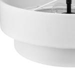 Globe Electric 66000138 2-Light Semi-Flush Mount Ceiling Light, Matte Black, 2-Tier, White Linen Shade, Home Improvement, Dining Room, Kitchen