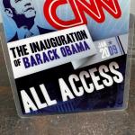 BARRACK OBAMA Innauguration BACKSTAGE PASS - CNN - ALL ACCESS Laminate 