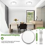 36W LED Ceiling Lights 3600lm Super Bright, Dimmable Flush Mount Light Fixtures 6500K/5000K/4000K/3000K/2700K Adjusted Modern Ceiling Lights 2PACK, 13 Inch Ceiling Lamps for Bedroom Kitchen, Nickle