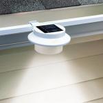 8 Pack Waterproof Solar Powered LED Outdoor Gutter Lights with Brackets