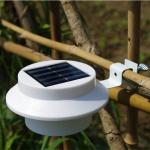 8 Pack Waterproof Solar Powered LED Outdoor Gutter Lights with Brackets