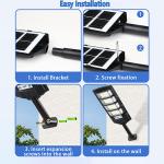 Commercial 1000000LM LED Outdoor Dusk to Dawn Solar Street Light Road Area Lamp