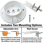 8 Pack Waterproof Solar Powered LED Outdoor Gutter Lights with Brackets