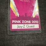 JAY-Z BACKSTAGE VIP GUEST PASS 2010 ROCK RING AM FESTIVAL Nuremberg Germany RARE