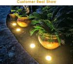 Solar Lights Outdoor with 8 LEDs, Bright Solar Ground Lights Outdoor 8 Pack