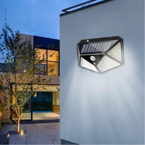 100LED Solar Wall Lights PIR Motion Sensor Outdoor Garden Security Lamp Lighting