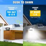 600W LED Solar Flood Lights Outdoor Street Light Dusk to Dawn Flood Wall Lamp US