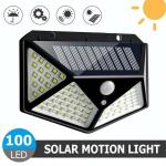 100LED Solar Wall Lights PIR Motion Sensor Outdoor Garden Security Lamp Lighting