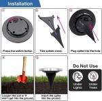 Solar Lights Outdoor with 8 LEDs, Bright Solar Ground Lights Outdoor 8 Pack