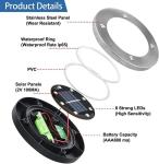 Solar Lights Outdoor with 8 LEDs, Bright Solar Ground Lights Outdoor 8 Pack