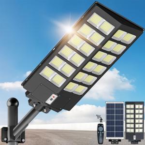 NEW Commercial 10000W LED Outdoor Dusk to Dawn Solar Street Light Road Area Lamp
