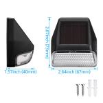 6-Pack Solar-Powered LED Fence Lighting, Dusk-to-Dawn Deck Lights