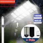 LED 11000W Commercial Solar Street Lights Outdoor Dusk to Dawn parking lot light