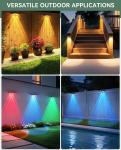 12 Pack Solar Step Lights Outdoor LED Deck Fence Stair Lights IP65 Waterproof