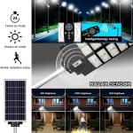 NEW Commercial 10000W LED Outdoor Dusk to Dawn Solar Street Light Road Area Lamp