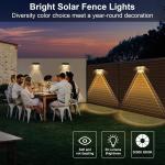 12 Pack Solar Step Lights Outdoor LED Deck Fence Stair Lights IP65 Waterproof