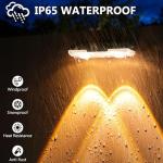 12 Pack Solar Step Lights Outdoor LED Deck Fence Stair Lights IP65 Waterproof