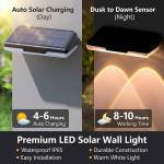 12 Pack Solar Step Lights Outdoor LED Deck Fence Stair Lights IP65 Waterproof