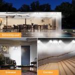 2 Pack LED Motion Sensor Solar Lights ,Outdoor IP65 Waterproof Security Lamp
