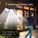 2 Pack LED Motion Sensor Solar Lights ,Outdoor IP65 Waterproof Security Lamp