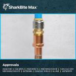 SharkBite Max 1/2 Inch MNPT Adapter, Push to Connect Brass Plumbing Fitting, PEX Pipe, Copper, CPVC, PE-RT, HDPE, UR120A