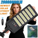 20000000LM Commercial LED Solar Street Light Outdoor Dusk to Dawn Road Area Lamp