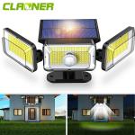 2 Pack LED Motion Sensor Solar Lights ,Outdoor IP65 Waterproof Security Lamp