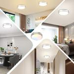 36W LED Ceiling Lights 3600lm Super Bright, Dimmable Flush Mount Light Fixtures 6500K/5000K/4000K/3000K/2700K Adjusted Modern Ceiling Lights 2PACK, 13 Inch Ceiling Lamps for Bedroom Kitchen, Nickle