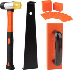 43-Piece Laminate Flooring Tools with Sturdy Double-Ended Hammer, Steel Return H