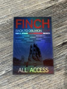 FINCH - 2014 Back To Oblivion Tour All Access Backstage Pass Laminate