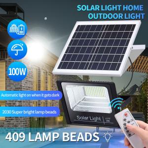 300W Outdoor Solar Flood Light 409 LED Motion Sensor Wall Garden Lamp Waterproof
