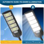 GMOX 2 Pack 100000LM Solar Street Light Outdoor IP65 Waterfroof 240PCS 5730LEDs