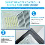 300W Outdoor Solar Flood Light 409 LED Motion Sensor Wall Garden Lamp Waterproof