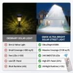 12000LM Solar Street Lights Outdoor with Motion Sensor, Remote Control