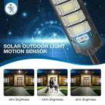GMOX 2 Pack 100000LM Solar Street Light Outdoor IP65 Waterfroof 240PCS 5730LEDs