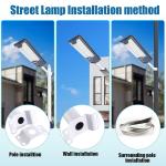 Commercial 3200000LM Solar Street Light Dusk to Dawn LED Outdoor Road Area Lamp
