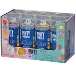 Spray Paint for Arts & Crafts, Water Based Pintyplus Aqua Mini, 4.2oz cans, 8 Piece Pastel Artist Set, Pink Bubble Gum, Light Orange, Yellow Chick, Apple Green, Ice Blue, Lavanda Violet, Black King, White Lady