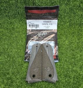 Kimber 1911 Full-Size Laminate Pistol Grips Stipple/Scallop Black/Gray #1000590A