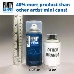 Spray Paint for Arts & Crafts, Water Based Pintyplus Aqua Mini, 4.2oz cans, 8 Piece Pastel Artist Set, Pink Bubble Gum, Light Orange, Yellow Chick, Apple Green, Ice Blue, Lavanda Violet, Black King, White Lady