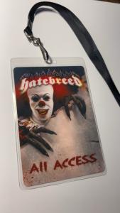 Hatebreed 2018 Tour 3.5”x5.5” All Access Laminate Pass